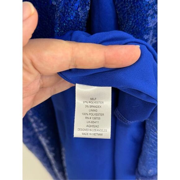 Emerald Sundae Dress XS Strapless Sequin Front Slit Lace Up Mermaid‎ Gown NEW - Picture 12 of 12